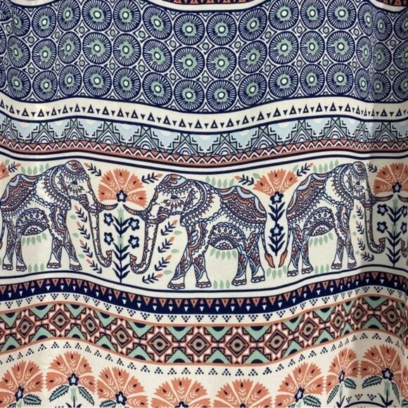 Plus Size 3X Torrid Elephant Print Boho Harper Georgette Blouse top shirt womens - Picture 5 of 5